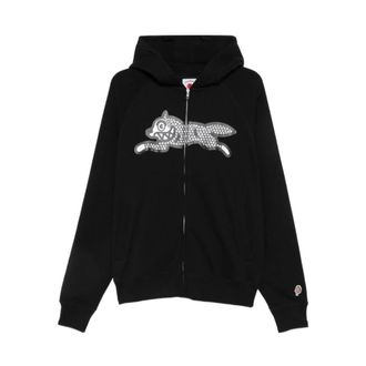 Icecream Glitter Running Dog Zip Through Hood - male - ICECREAM - Zip-throughs - Black - S - Sweatshirts & Hoodies