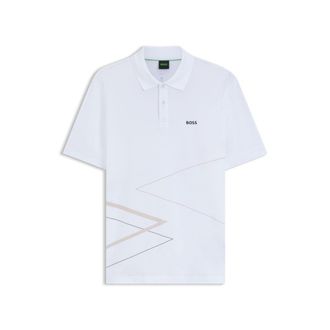 BOSS Pima cotton polo shirt with placed print