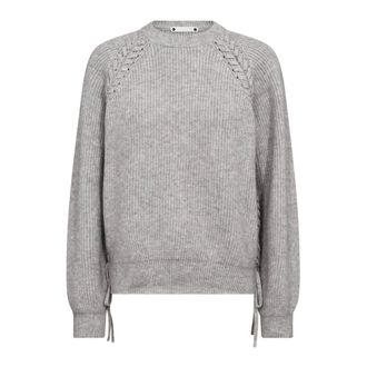 Co'Couture Roger CC Jersey de Cuello Redondo - Knitwear - Mujer - Gris - XS