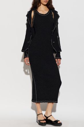 Issey Miyake Sleeveless Dress, Womens, Black