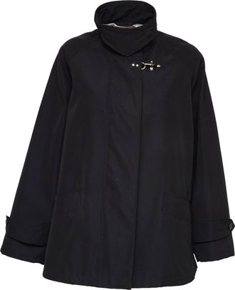 Fay Gancio Button-Up Pocket Peacoat