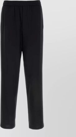 Giorgio Armani twill wide leg trousers single back pocket