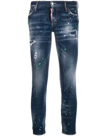 Dsquared2 Jennifer cropped jeans - women - Spandex/Elastane/Cotton/Polyester/Cotton - 40 - Blue