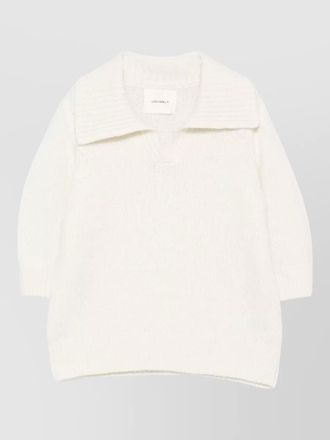 Lisa Yang cashmere short-sleeve turtleneck sweater