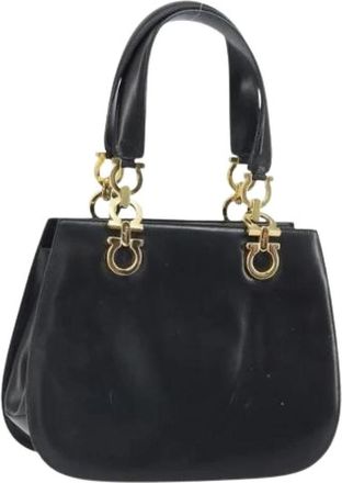 Ferragamo Pre-owned Leren Handtas - Dames - Vintage Handtas - Zwart - ONE Size - Leer - Vintage