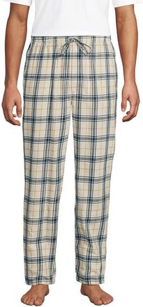 Lands End Flannel Pajama Pants in Antique Alabaster Plaid at Nordstrom, Size Xx-Large