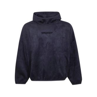 Fear of God Hoodies, male, Black, Size: 2XL Suede Fleece Modern Hoodie