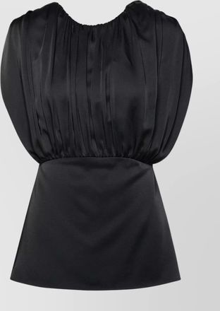 Jil Sander acetate blend top puffed sleeves