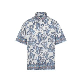 Etro Blue Regular Paisley Shirt