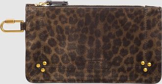 Jerome Dreyfuss Pochette Popoche S Imprim&eacute; L&eacute;opard Kaki