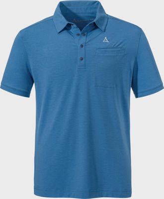 Sch&ouml;ffel Poloshirt SCH&Ouml;FFEL Polo Shirt Ramseck M, Herren, Gr. 48, blau (8405, blau), Oberstoff: 77% Polyester, 18% Lyocell, 5% Elasthan, V-Ausschnitt, Shirts P