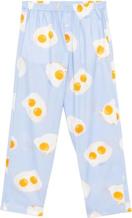 Moschino Pantaloni con stampa grafica - Blu