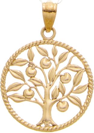 Italian Gold, Inc 10K 16.5Mm Tree Of Life Circle Pendant Necklace