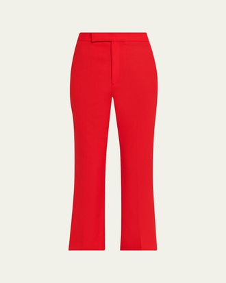 Maria McManus High-Rise Straight-Leg Crop Trousers