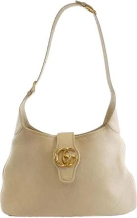 Gucci Pre-owned Shoulder Bags, female, Beige, Size: ONE SIZE Pre-owned Vintage Shoulder Bag
