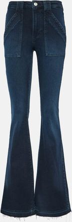 Frame Denim Le High Flare Trapunto high-rise flared jeans