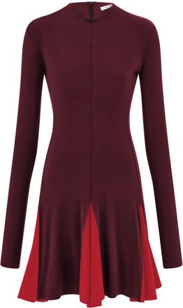 Ferragamo colourblock skater dress - women - Viscose/Elastane - 44 - Red