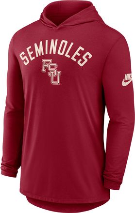 Nike Florida State Legacy Arch Nike Mens Dri-FIT College Long-Sleeve Hooded T-Shirt in Red | 01NB69WFSH-3HJ