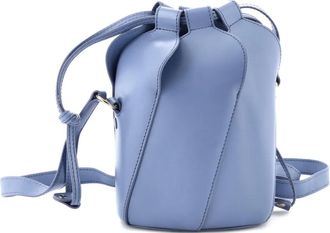 Chlo&eacute; Tulip Leather Small bucket bag - Blauw