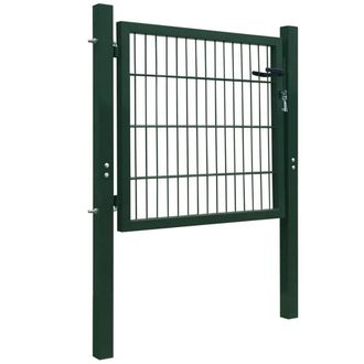 Berkfield Home 2D Fence Gate (Single) Green 106 x 130 cm