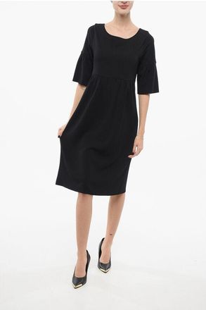 Dorothee Schumacher Short-sleeved Dress with Pleated Skirt size L