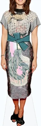 Byron Lars Beauty Mark Printed Midi Dress With Waist Tie Belt In Mist