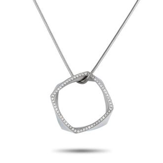 Tiffany & Co. Pre-Owned Tiffany Co. Frank Gehry Platinum 0.60ct Diamond Torque Necklace TI16 052725