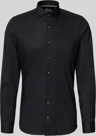 Olymp Level 5 Body Fit Business-Hemd aus Baumwolle mit Kentkragen in Black, Gr&ouml;&szlig;e 44