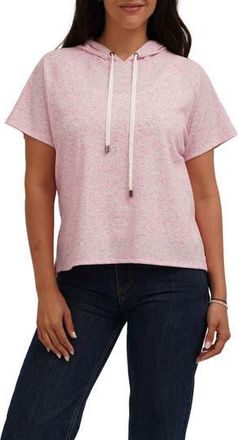 Cyrus Short Sleeve Pullover Hoodie in Pink Lemonade at Nordstrom Rack, Size X-Large