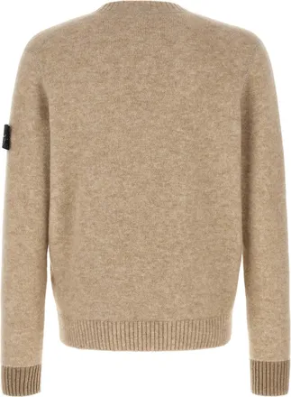 Stone Island Alpaca-Wool Blend Crew Neck Sweater - Beige