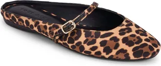 Yosi Samra Womens Lily Slip-On Mules In Leopard Satin