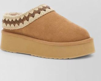 Mou suede platform mules