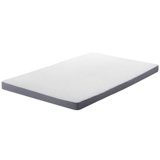 Beliani Colch&oacute;n De Poli&eacute;ster Blanco Funda Extra&iacute;ble Con Cremallera 90 X 200 Cm Piccolo