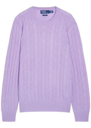 Polo Ralph Lauren Cable-knit Cashmere Jumper - Purple - XL