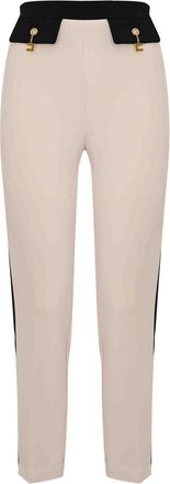 Elisabetta Franchi Two-Tone Double Crepe Trousers