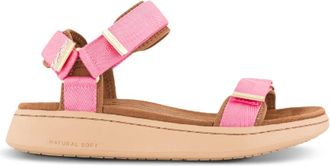 Woden Schoenen, Dames, Roze, 41 EU, Comfortabele textielband sandalen