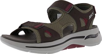 Skechers Mens Go Walk Arch Fit - Mission II Sandal, Olive, 12 UK