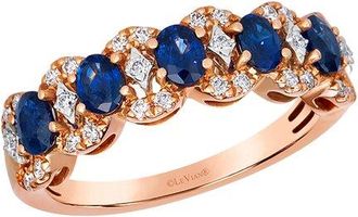 Le Vian Platinum & 14K 1.29 Ct. Tw. Diamond & Sapphire Ring