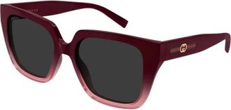 Gucci Zonnebril - Dames - Zonnebrillen - Rood - 54 MM - Accessoires