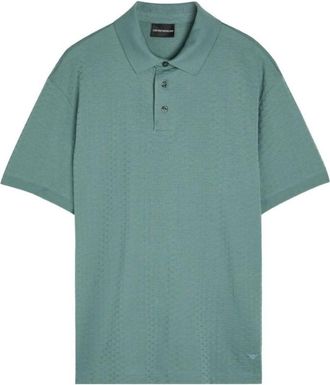 Emporio Armani Green Shirt Collar Polo