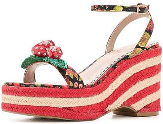 Blue by Betsey Johnson Bobbie Womens Sandals Black : 8.5 M, Leather