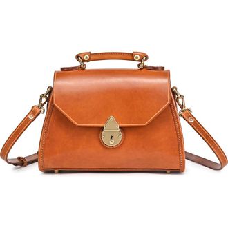 OLD TREND Laurel Genuine Leather Classic Everyday Satchel in Caramel at Nordstrom