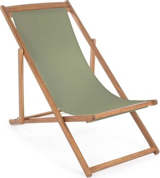 BIZZOTTO Sdraio Relax Noemi Verde Muschio In Legno Di Acacia, Acciaio E Poliestere 60x106x88h
