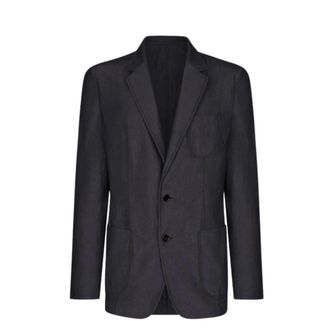 Dolce & Gabbana Blazers, male, Blue, M, Stylish Blue Patch-Pockets Blazer