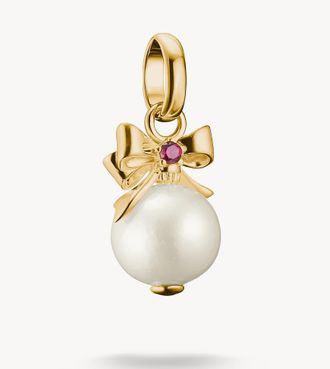 Thomas Sabo Pendente a sfera tonalit&agrave; oro e bianco