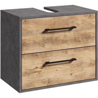 Badplaats Mobile lavabo Florence 60 x 35 cm Grigio scuro / rovere - Mobile bagno sospeso