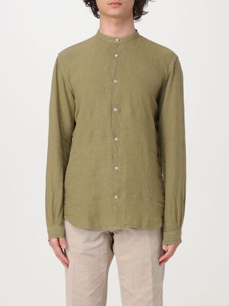 Brooksfield Linnen Shirt Met Mandarin Kraag Lange Mouwen