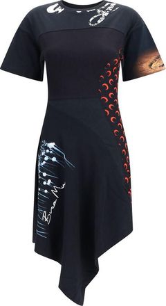 Marine Serre Black Cotton Casual Womens Dress