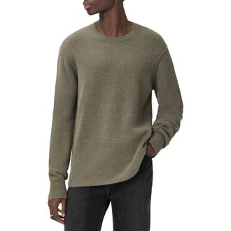 AllSaints Patern Crewneck Sweater in Dusky Green at Nordstrom Rack, Size Small