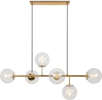 OEM L&aacute;mpara De Techo Siena Dorada 6 L&aacute;mpara Plana Sin L&aacute;mpara Forma E14 Brazo Largo